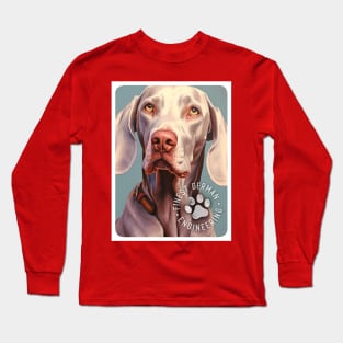 Weimaraner with stamp of finest German Engineering Long Sleeve T-Shirt